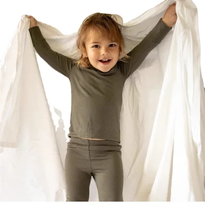 Manufacturer Kids 100% Merino Wool Pajamas Set Warm Breathable Baby Merino Clothes Boneless Workmanship High Quality Color Yarn