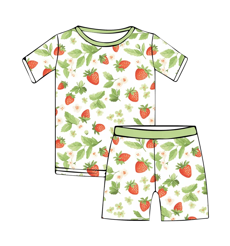Cozy Christmas family bamboo pajamas for summer – lightweight, breathable, and perfect for B2B wholesale holiday collections.