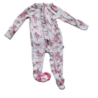Customization OEM 95% Bamboo 5% Spandex Clothes Active Digital Printing Onesie Newborn Baby Girl Rompers Ruffle  Pajamas Flounce