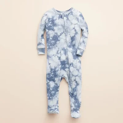 Custom  Bamboo Tie Dye Long Sleeve Fall Baby Romper Jumpsuit Clothes Private Logo YKK Two Way Zipper