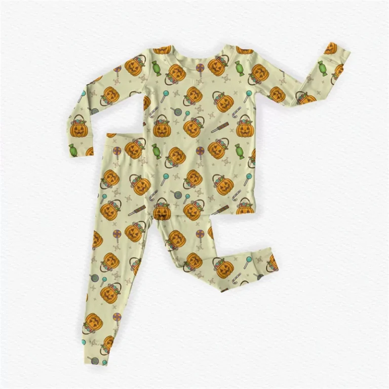 Seamless Pjs Bamboo Baby Sleepsuit Baby Pajamas Toddler Kids White-Label Manufacturing wit