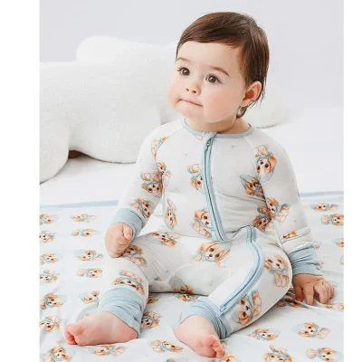 Cute Print Casual Bamboo Zippy Romper Newborn Baby Jumpsuit With YKK Zipper  Infant Bamboo Clothes Fold Over Mittens and Foot