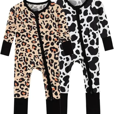 Certificated Custom Baby Pajamas Bamboo Onesie for Newborn Toddler Baby Romper YKK Zippy Jumpsuit Play Clothes for Boy Girl
