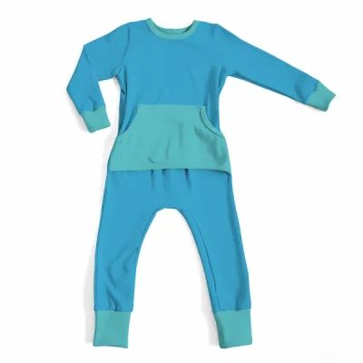 Custom CPC Colorblock Bamboo Baby Romper Front Open No Zipper No Snaps Ultra-Stretch Soft Onesie for Newborns & Toddlers NB-2T