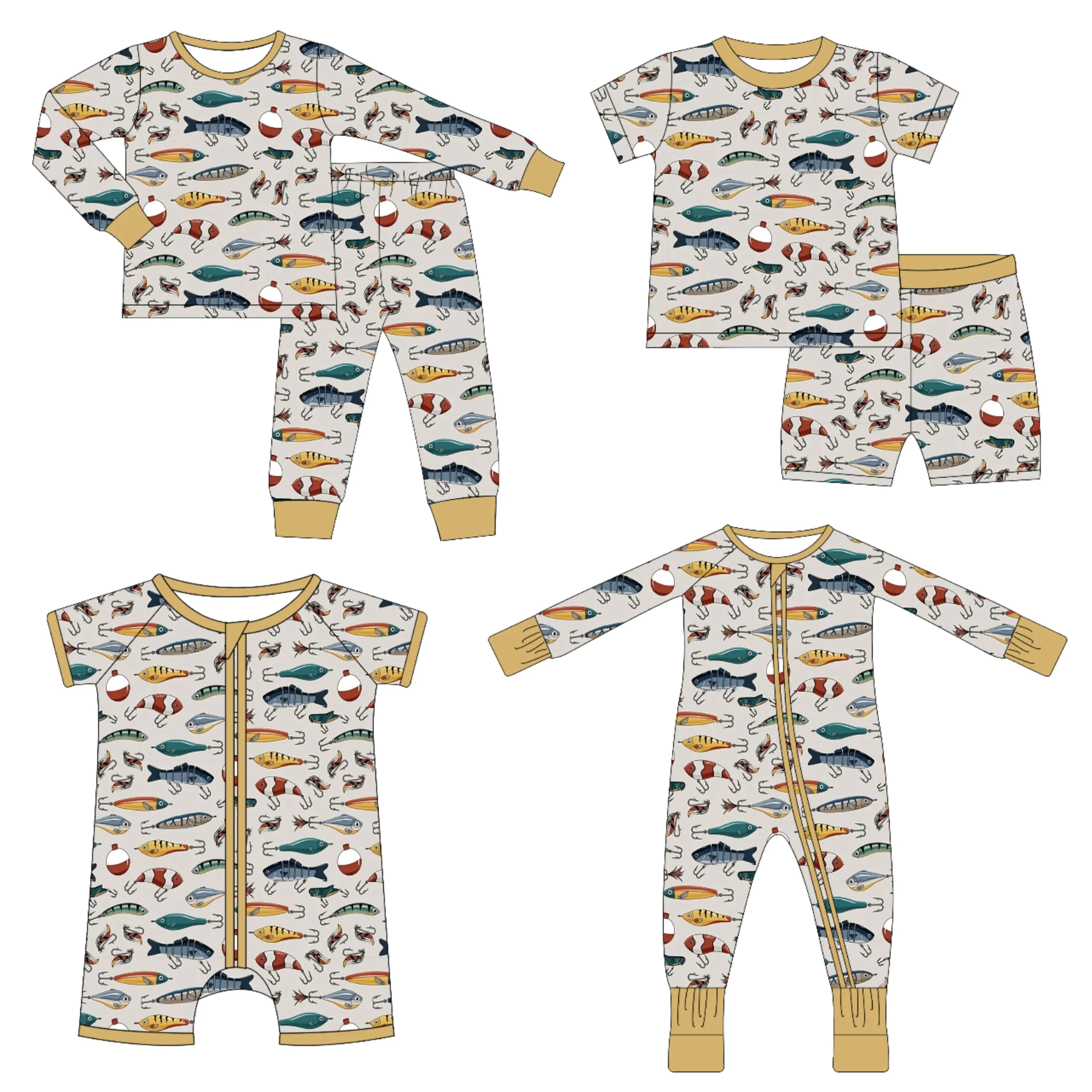 Wholesale bamboo fiber Halloween-themed toddler sleepwear sets for newborns and kids; custom, eco-friendly pajamas for B2B retailers.