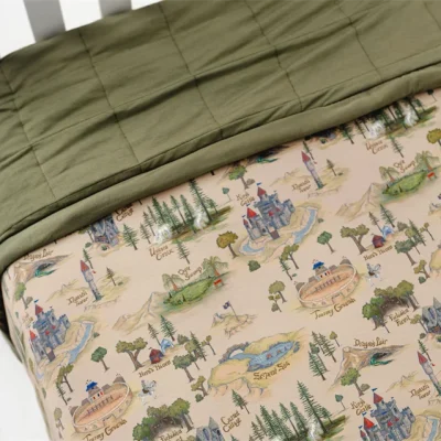 HUGE Bamboo Child's Quilt Fantasy Toddler Blanket Super Soft Big Bamboo Blanket Fairytale Nursery Custom Kids Quilted Blanket