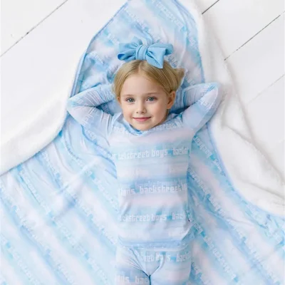 Organic Kids Fluffy Bamboo Blanket Baby Fleece Large Warm Blankets for Winter  Custom Cartoon Print OEKO-TEX Certificated