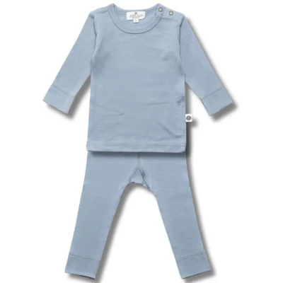 Customize Merino Infant Baby Two Pieces Set Superfine Merino Wool Sweater and Pants Set Oeko-Tex Certificate RWS Newborn Pajamas