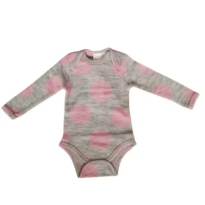 Superfit OEKO-TEX Merino Wool 16 Micron Knitted Baby Romper Long Sleeve Jumper Zipper Custom Pajamas Onesie for Newborns Spring