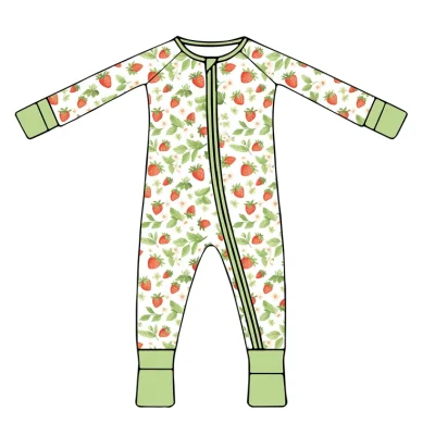 Factory Baby Bamboo Romper Kids Custom Print Soft Bamboo Pajamas Set Sleepwear Short T-shirt With Shorts  Set Summer Collection