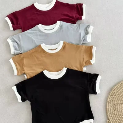 Custom 95% Bamboo 5% Spandex Baby Summer Romper Infant Soft Casual Short Sleeve Onesie Toddler Bamboo Clothes Custom Service