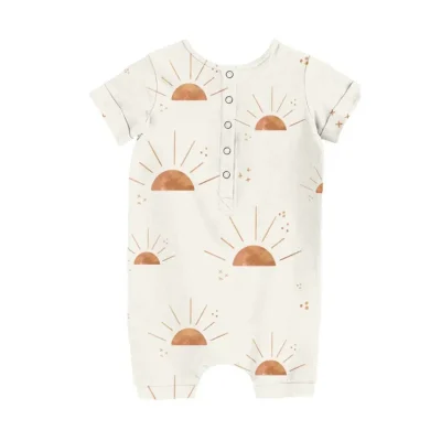 Custom Summer Baby Bamboo Jumpsuit Baby Clothes With Cartoon Pattern OEKO-TEX Certificated Bamboo Fabric