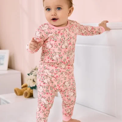 Factory OEM/ODM Custom Pattern Bamboo Girl Sleepwear Bamboo Pajamas Set Toddler Night Clothes for Sleep for Girls Two Pieces Set