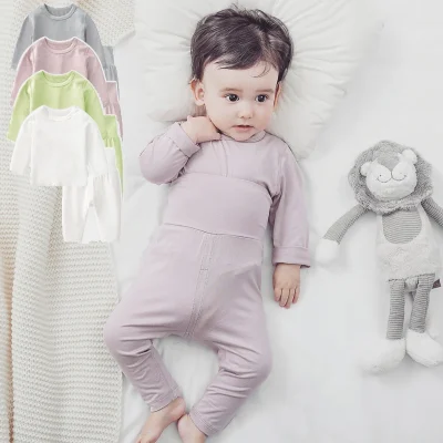 Manufacturer Baby Modal Organic Cotton Bamboo Pajamas Set Toddler Kids Sleepwear Custom Print Logo Label OEKO-TEX High Quality