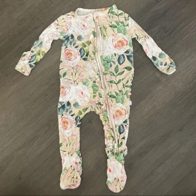 Custom  Bamboo  Baby Bodysuit  Clothing  Print Long Sleeve Romper Little Sleeply