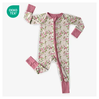 Custom Bamboo Valentine's Day Baby Romper Kids Zippy Pajamas Onesie Jumpsuit for Toddler Newborn Logo Pattern Logo Customize