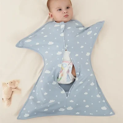 Custom Print Soft Bamboo Baby Sleep Sack Newborn Swaddle Wrap Ultimate Comfort & Safe Sleep Prevent Startle Reflex Sleeping Bag