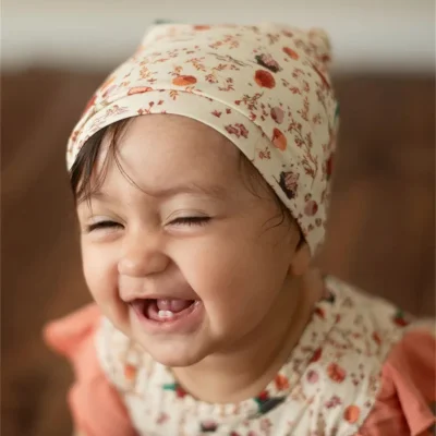 Factory Custom Baby Bamboo Beanies Kids Soft Fabric Hat Bamboo Ribbed Clothes Private Print Logo With OEKO-TEX