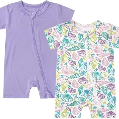 Custom Bamboo Sleepers for Baby Toddler Organic Fabric Pajamas with Custom Print Toddlers Clothing Rompers  Onesies with Low MOQ