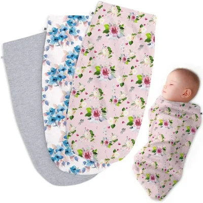 Custom Baby Bamboo Swaddle Blanket Newborn Cocoon-style Startle-reflex Sleep Bag Infant Bamboo Clothes Set Sleeping Sack CPC