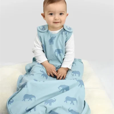 Custom Toddler Adjustable Merino Wool &Organic Cotton Sleeping Bag Baby Sleep Sack YKK Two-Way Zipper Stroller Seat Slots