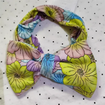 Customized Baby Girls Bamboo Knotted Headband Casual Soft Kids Bow Head Wrap for Infant Stretchy Hairband and Hat Custom Print