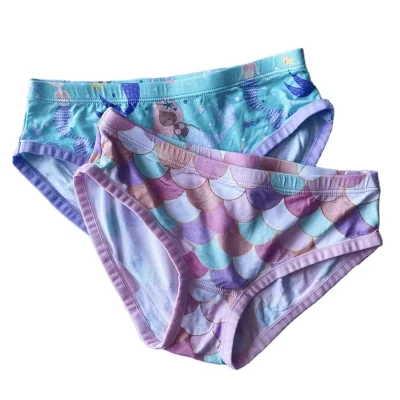 Customized Kids Girl's Bamboo Briefs Underwear Toddler Softest Bamboo Underwear Comfort for All Age Custom Print Fabric Clothes