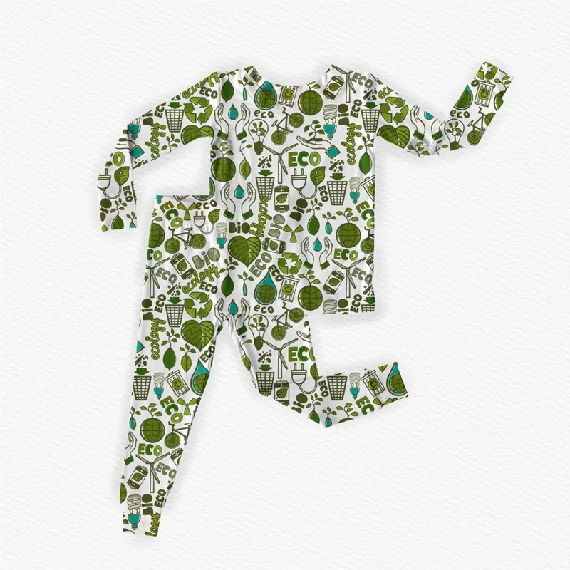 Soft and sustainable 4T bamboo pajamas for kids, perfect for B2B wholesale buyers seeking eco-friendly, high-quality sleepwear solutions.