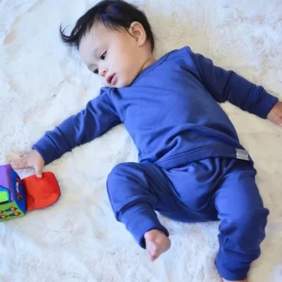 Custom Oeko-tex Organic Bamboo Front Opening Onesie Jumpsuit Pajamas Anytime Romper Manufacturer Mini Ribbed Fabric Oeko-Tex